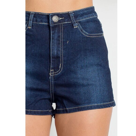 NWT High-Waist Shorts 5 pocket Denim classics By Rock & Royal RRS-2236 - Picture 3 of 4